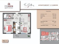 Prelungirea Ghencea, 2 camere, 61.41 mp, etaj 2, finalizat, comision 0%
